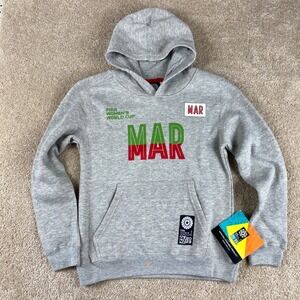 Kids FIFA Womens World Cup MAR Morocco Grey Hoodie Youth Size M 10-12